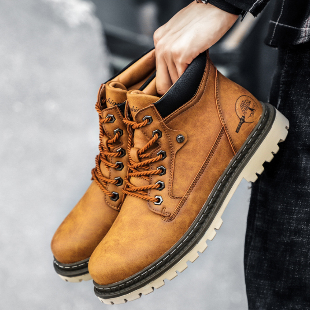 Bottes décontractées en cuir pour hommes