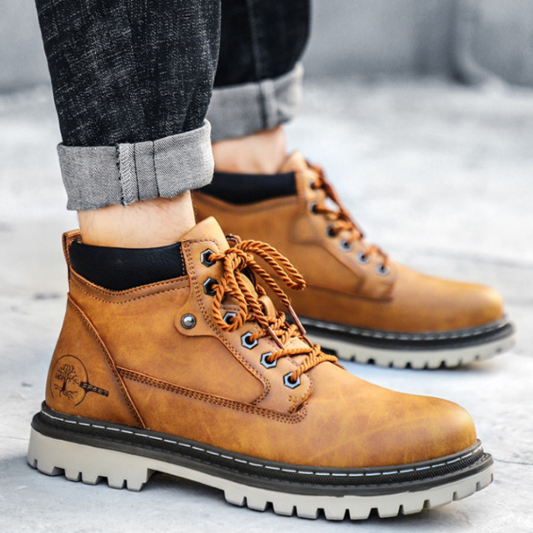 Bottes décontractées en cuir pour hommes