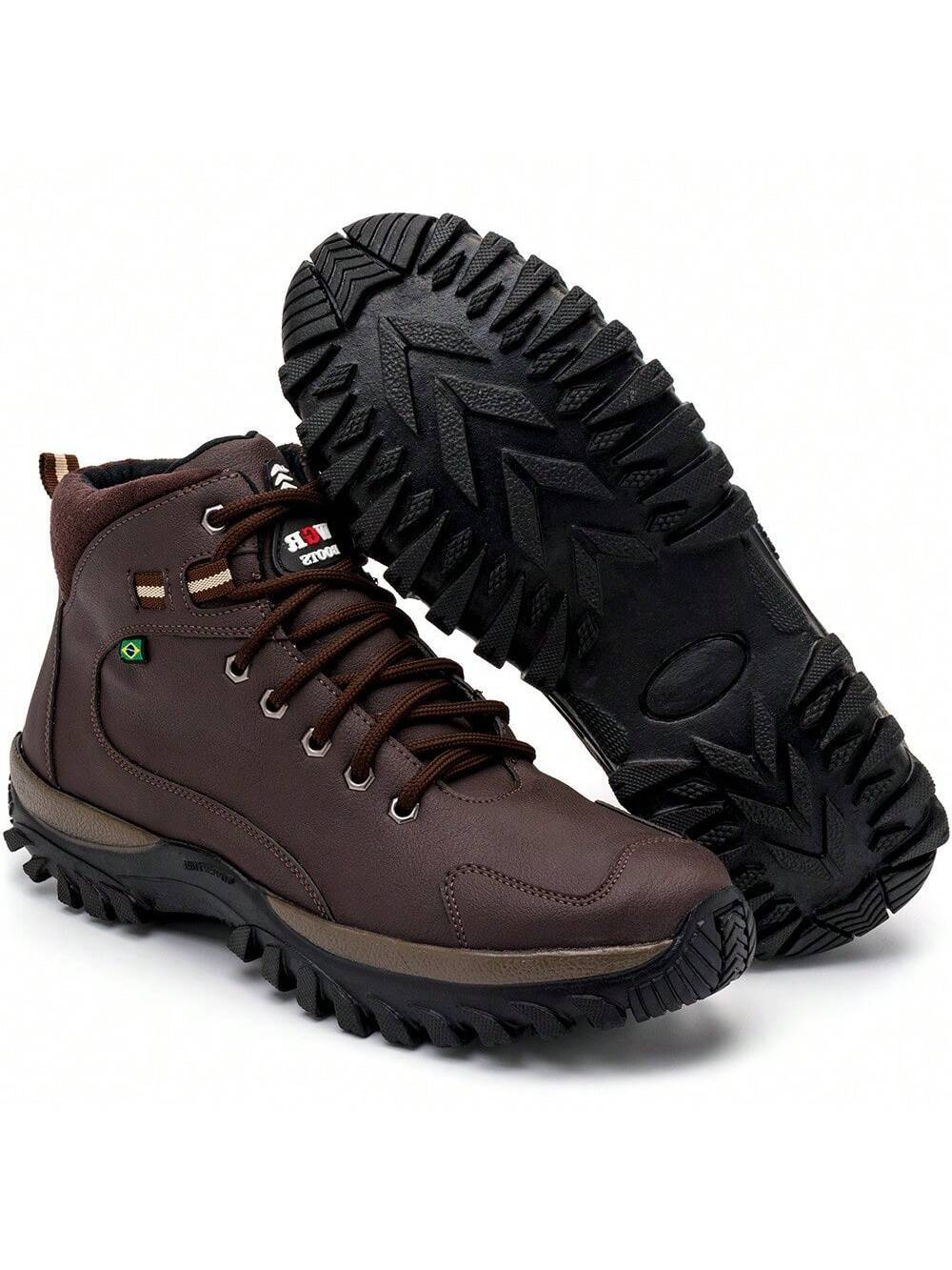 Bottes de combat en cuir Adventure pour hommes