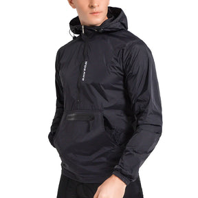 Veste coupe-vent à capuche pour homme pour le cyclisme