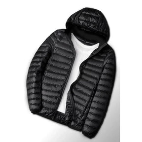 Doudoune imperméable en nylon pour homme avec poches et capuche