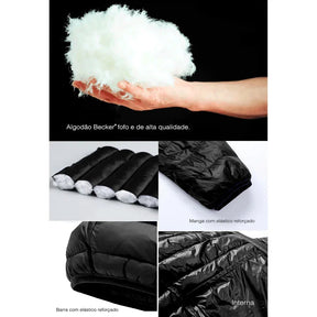 Doudoune imperméable en nylon pour homme avec poches et capuche