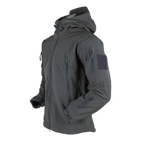 Veste tactique imperméable pour homme avec fourrure douce