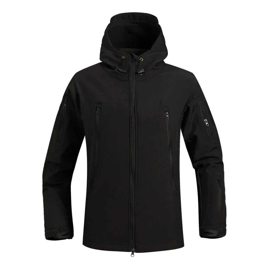 Veste tactique imperméable pour homme avec fourrure douce