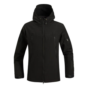 Veste tactique imperméable pour homme avec fourrure douce