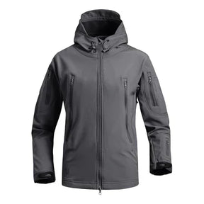 Veste tactique imperméable pour homme avec fourrure douce