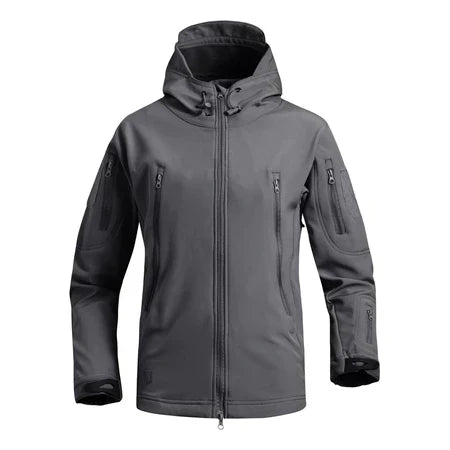 Veste tactique imperméable pour homme avec fourrure douce